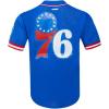 Mens NBA Mesh Button Down Top(Royal Blue/Red)