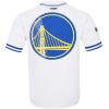 Mens NBA Mesh Button Down Top(White/Royal Blue)