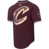Mens NBA Mesh Button Down Top(Wine)