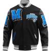 Pro Standard Mens NBA Mash Up Varsity Jacket(Black/Gray)