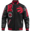 Pro Standard Mens NBA Mash Up Varsity Jacket(Black/Red/Black)