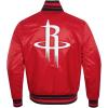 Pro Standard NBA mens Mens Nba Retro Classics Satin Jacket(Red/Black)