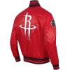 Pro Standard NBA mens Mens Nba Retro Classics Satin Jacket(Red/Black)