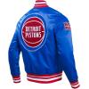 Pro Standard NBA mens Mens Nba Retro Classics Satin Jacket(Royal Blue/Red)