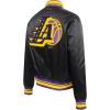 Pro Standard Womens NBA Mash Up Satin Jacket(Black/Purple)