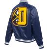 Pro Standard Womens NBA Mash Up Satin Jacket(Midnight Navy)