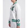 Pro Standard Womens NBA Mash Up Satin Jacket(White/Green)