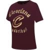 Pro Standard Womens NBA Old English Cotton Short Sleeve Slim Fit Tee(Wine)