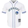 Mens NBA Mesh Button Down Top(White/Royal Blue)