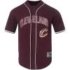 Mens NBA Mesh Button Down Top(Wine)