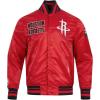 Pro Standard NBA mens Mens Nba Retro Classics Satin Jacket(Red/Black)