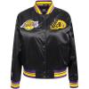Pro Standard Womens NBA Mash Up Satin Jacket(Black/Purple)