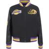 Pro Standard Womens NBA Mash Up Varsity Jacket(Black/Purple)