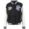 Pro Standard Womens NBA Mash Up Varsity Jacket(Black/White)