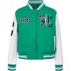 Pro Standard Womens NBA Mash Up Varsity Jacket(Kelly Green/ White)