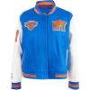 Pro Standard Womens NBA Mash Up Varsity Jacket(Royal/Orange/Royal)