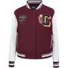 Pro Standard Womens NBA Mash Up Varsity Jacket(Wine/White)