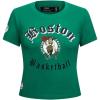 Pro Standard Womens NBA Old English Cotton Short Sleeve Slim Fit Tee(Kelly Green)