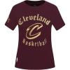 Pro Standard Womens NBA Old English Cotton Short Sleeve Slim Fit Tee(Wine)