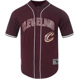 Mens NBA Mesh Button Down Top(Wine)
