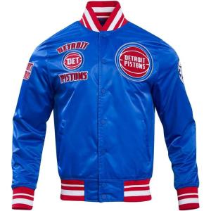 Pro Standard NBA mens Mens Nba Retro Classics Satin Jacket(Royal Blue/Red)