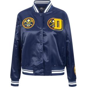 Pro Standard Womens NBA Mash Up Satin Jacket(Midnight Navy)
