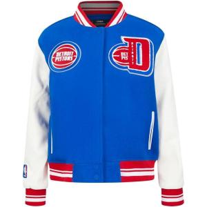 Pro Standard Womens NBA Mash Up Varsity Jacket(Royal Blue/Red)