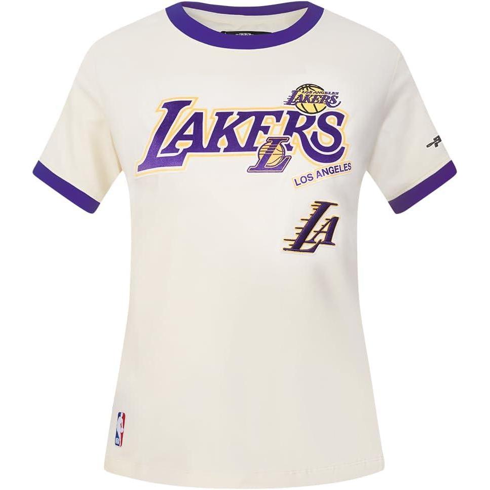 imageWomens NBA Retro Cascade Cotton Short Sleeve Slim Fit TeeEggshell Purple