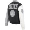 PRO STANDARD Womens NBA Reverse French Terry Wool Varsity Jacket(Black/Gray/Eggshell)