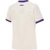 Womens NBA Retro Cascade Cotton Short Sleeve Slim Fit Tee(Eggshell/ Purple)