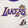 Womens NBA Retro Cascade Cotton Short Sleeve Slim Fit Tee(Eggshell/ Purple)