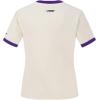 Womens NBA Retro Cascade Cotton Short Sleeve Slim Fit Tee(Eggshell/ Purple)