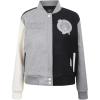 PRO STANDARD Womens NBA Reverse French Terry Wool Varsity Jacket(Black/Gray/Eggshell)