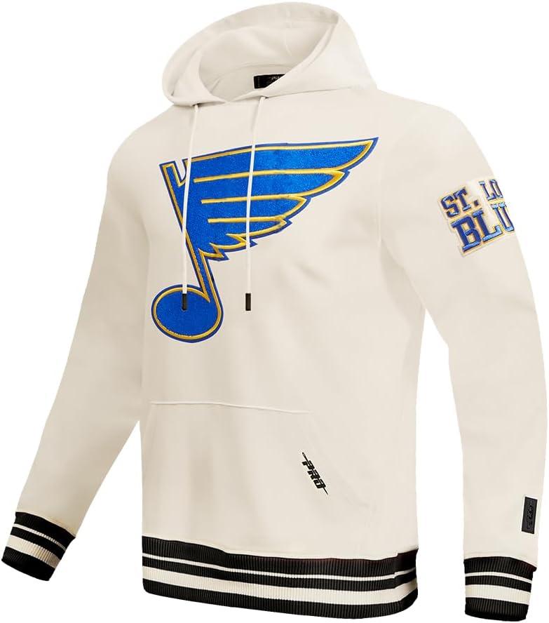 imagePro Standard Mens NHL Retro Classics Brushed Back French Terry Pull Over HoodieEggshell Midnight Navy