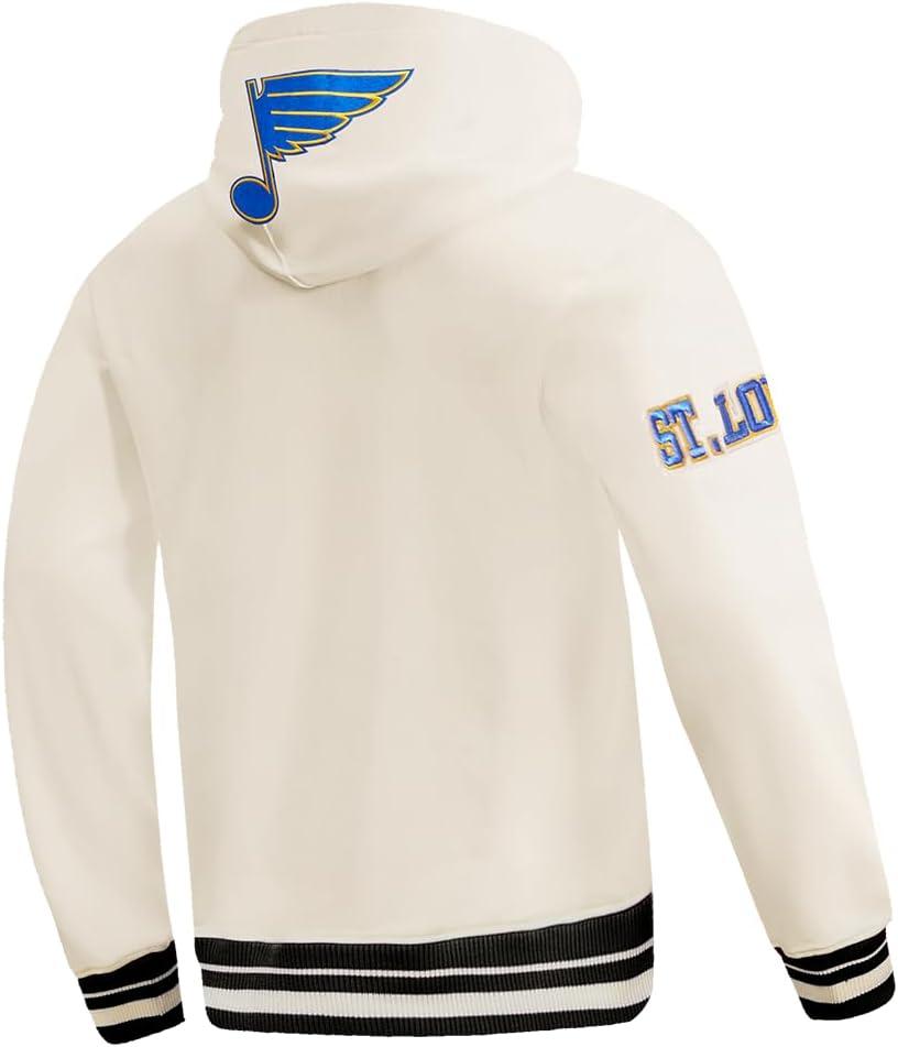 imagePro Standard Mens NHL Retro Classics Brushed Back French Terry Pull Over HoodieEggshell Midnight Navy