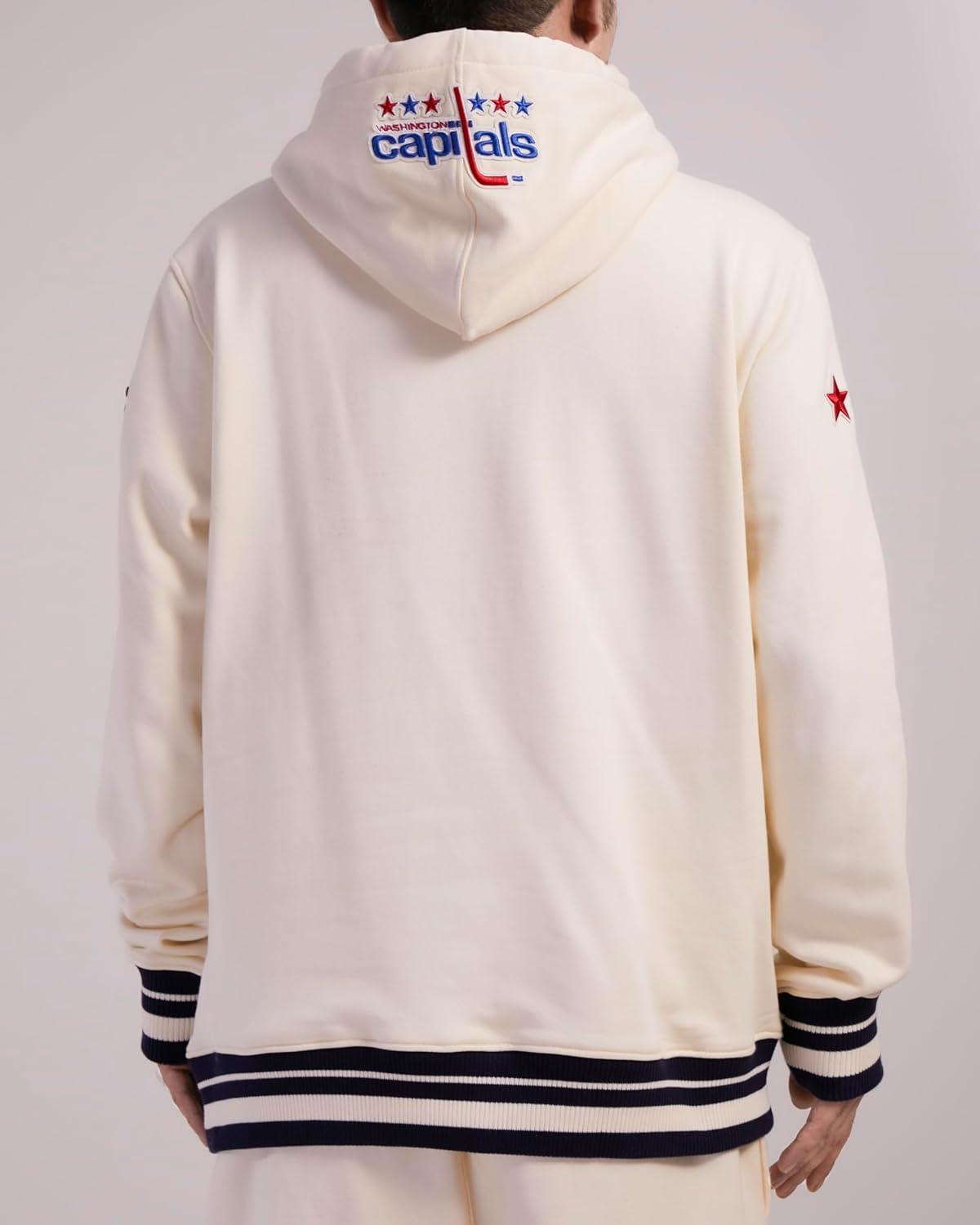 imagePro Standard Mens NHL Retro Classics Brushed Back French Terry Pull Over HoodieEggshell Midnight Navy
