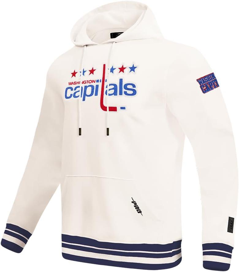 imagePro Standard Mens NHL Retro Classics Brushed Back French Terry Pull Over HoodieEggshell Midnight Navy