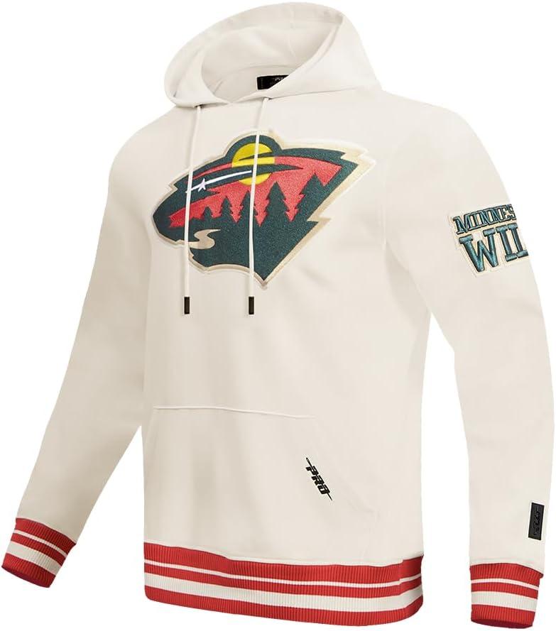 imagePro Standard Mens NHL Retro Classics Brushed Back French Terry Pull Over HoodieEggshell Red