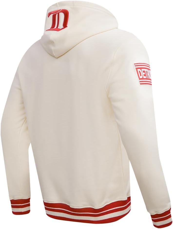 imagePro Standard Mens NHL Retro Classics Brushed Back French Terry Pull Over HoodieEggshell Red