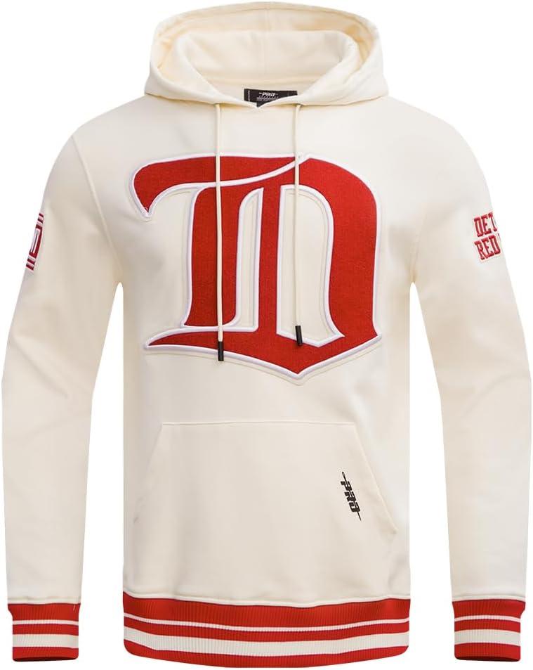 imagePro Standard Mens NHL Retro Classics Brushed Back French Terry Pull Over HoodieEggshell Red