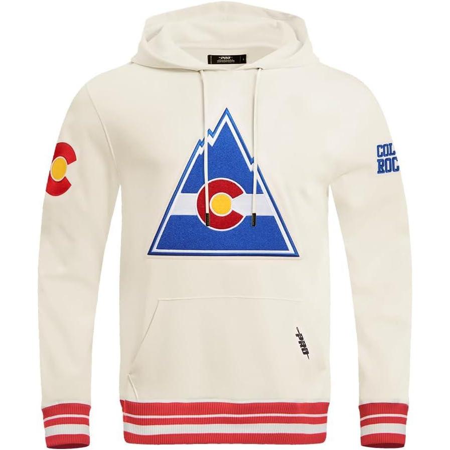 imagePro Standard Mens NHL Retro Classics Brushed Back French Terry Pull Over HoodieEggshell Red