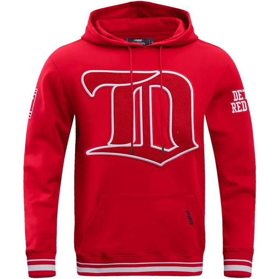 imagePro Standard Mens NHL Retro Classics Brushed Back French Terry Pull Over HoodieRed