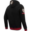 Pro Standard Men’s NHL Retro Classics Brushed Back French Terry Pull Over Hoodie(Black/Red/Black)