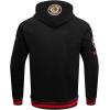 Pro Standard Men’s NHL Retro Classics Brushed Back French Terry Pull Over Hoodie(Black/Red/Black)