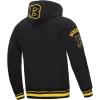Pro Standard Men’s NHL Retro Classics Brushed Back French Terry Pull Over Hoodie(Black/Yellow)