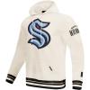 Pro Standard Men’s NHL Retro Classics Brushed Back French Terry Pull Over Hoodie(Eggshell/ Midnight Navy)