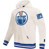 Pro Standard Men’s NHL Retro Classics Brushed Back French Terry Pull Over Hoodie(Eggshell/Dodger Blue)