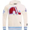 Pro Standard Men’s NHL Retro Classics Brushed Back French Terry Pull Over Hoodie(Eggshell/ University Blue)