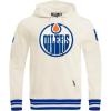 Pro Standard Men’s NHL Retro Classics Brushed Back French Terry Pull Over Hoodie(Eggshell/Dodger Blue)