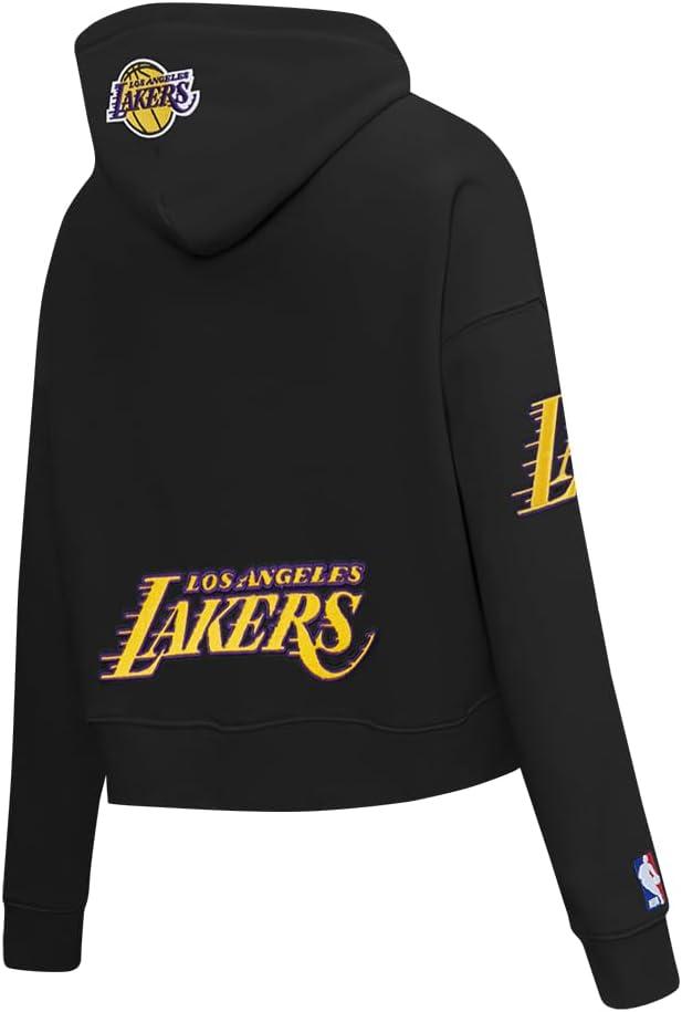 imagePro Standard Womens NBA Los Angeles Lakers Lebron James 23 Classic Player Cropped Pullover Hoodie Black M